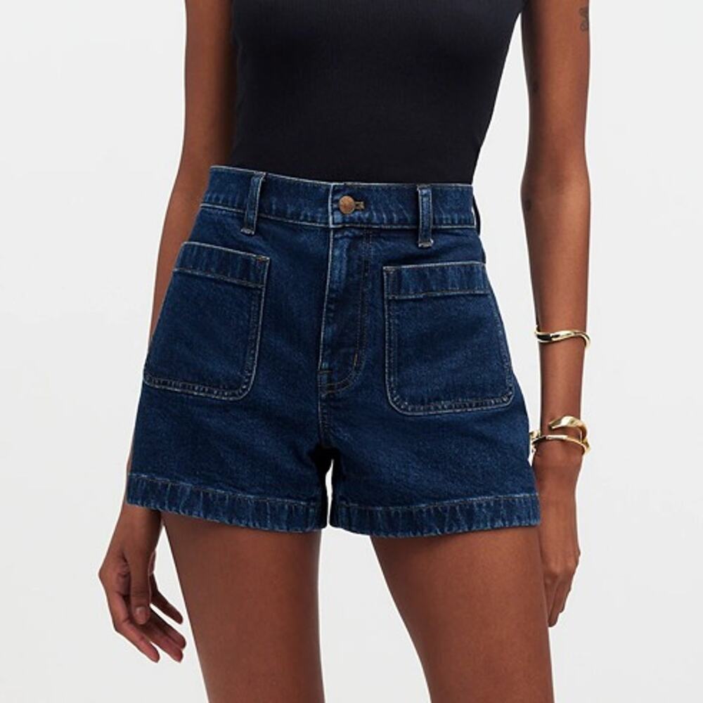 Madewell The Denim Emmett Short Patch Pocket Edition Stonegrove Wash Size 23